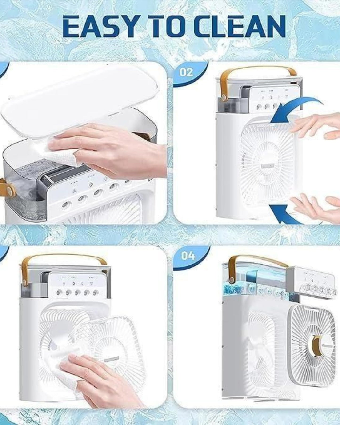 3-in-1 USB Fan | Air Cooler + Humidifier + Silent Cooling