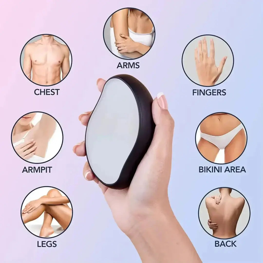 Crystal Hair Eraser – Painless Hair Removal & Exfoliation Tool for Smooth Skin