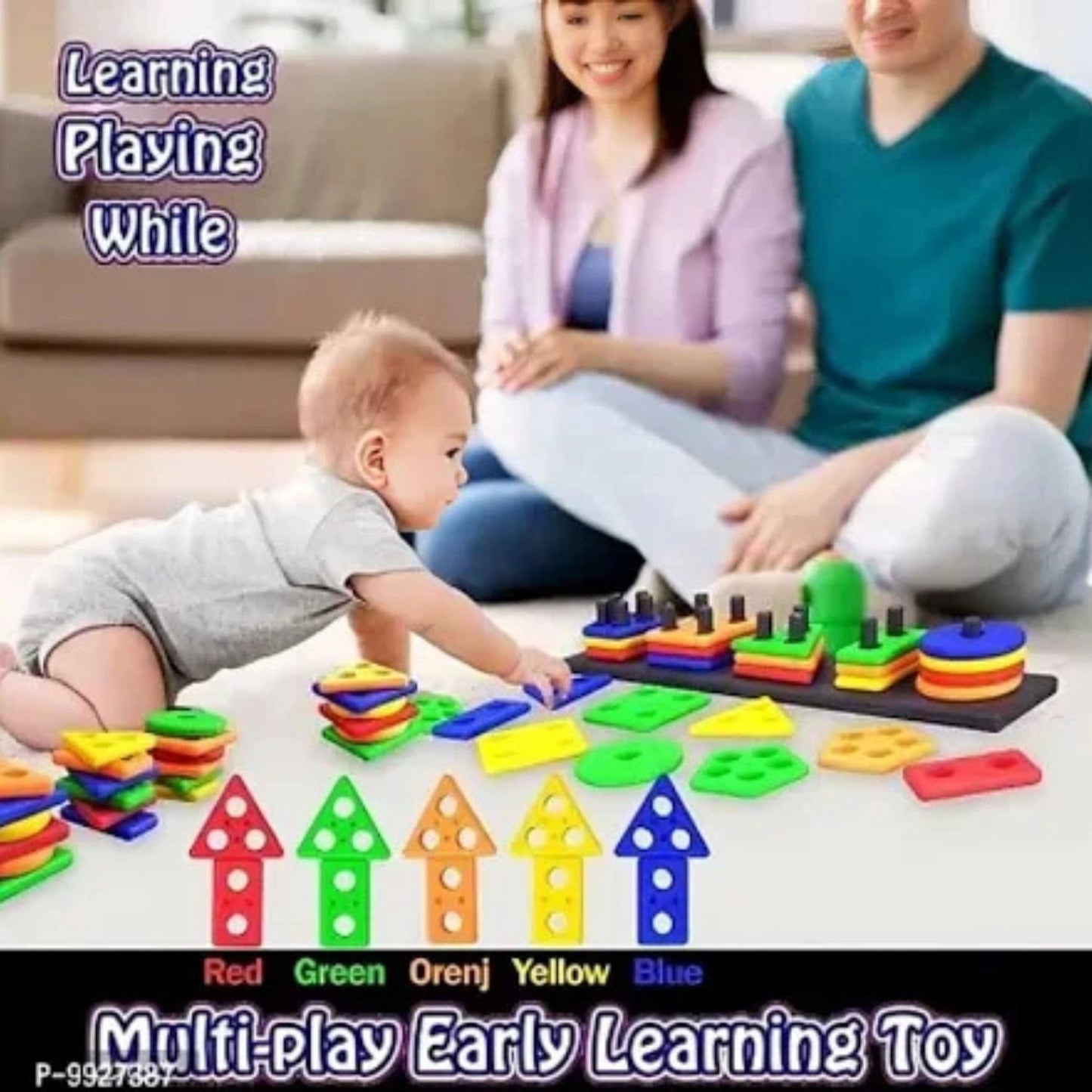 Geometric Stacker Shape Sorter Blocks