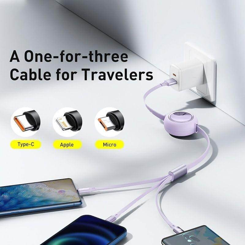 3 in 1 Charging Data Cable green q
