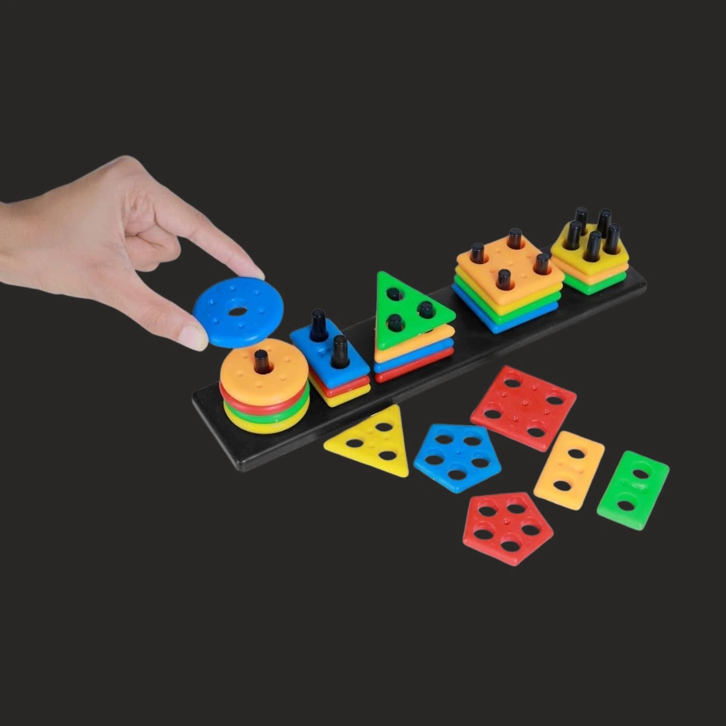 Geometric Stacker Shape Sorter Blocks