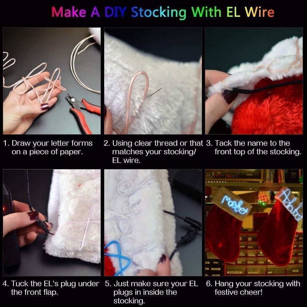 Automaze El Wire, 5M Neon Lights 5V with Fuse Protection for Car Interior Decoration ( Ice Blue )q