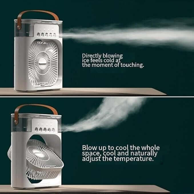 3-in-1 USB Fan | Air Cooler + Humidifier + Silent Cooling