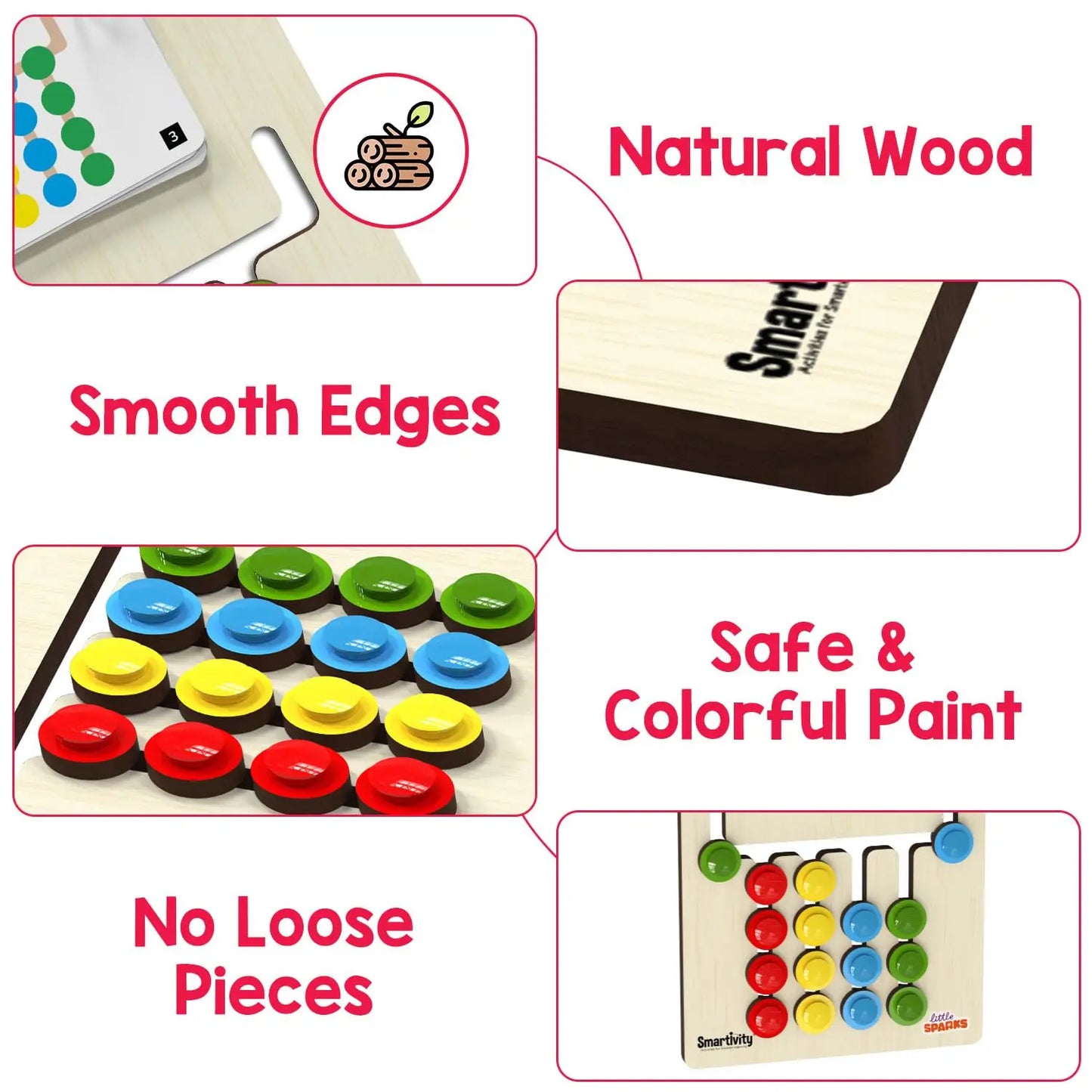 Colour Coder - Kids Montessori Slide Puzzle Game Color & Pattern Matching Learning Toys for Kids