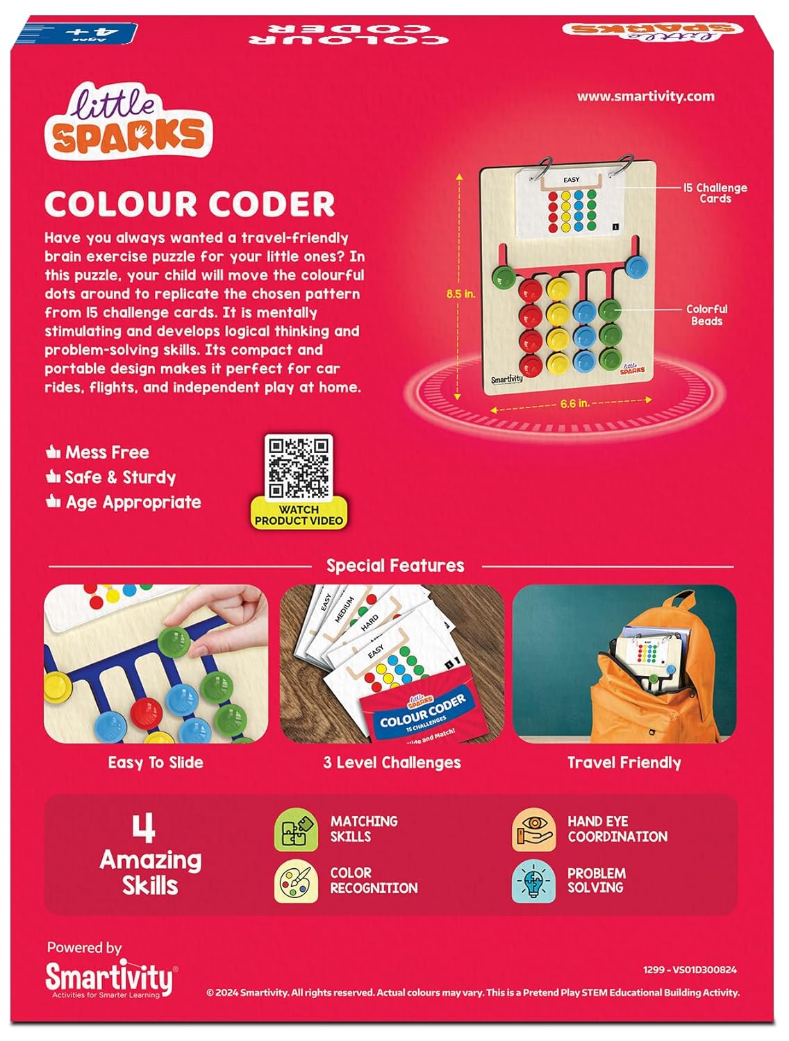 Colour Coder - Kids Montessori Slide Puzzle Game Color & Pattern Matching Learning Toys for Kids
