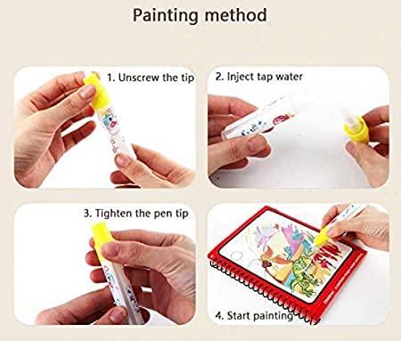 Reusable Magic Water Quick Dry Book Water Coloring Book x 1
