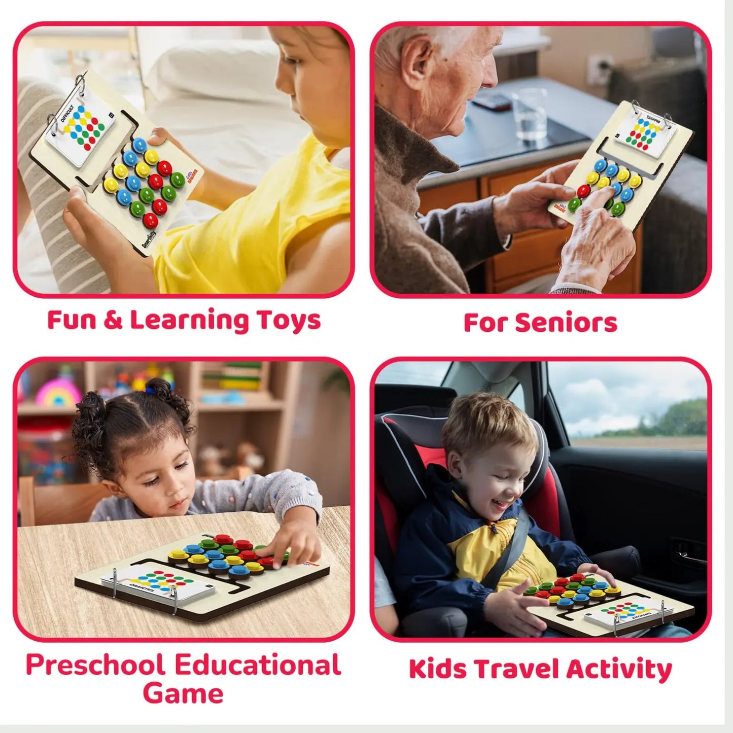 Colour Coder - Kids Montessori Slide Puzzle Game Color & Pattern Matching Learning Toys for Kids