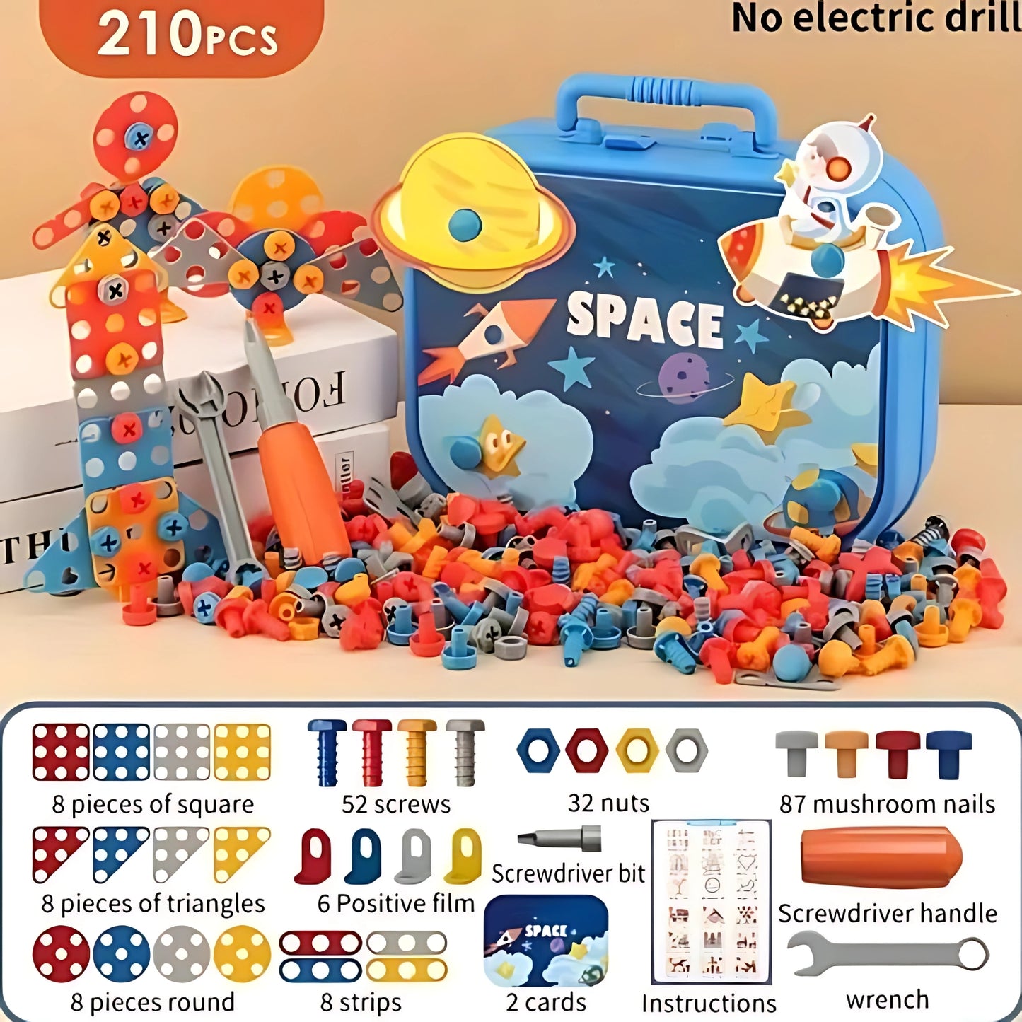 3D Screw Puzzle Box - Drill Screw Tool Set for Kid's