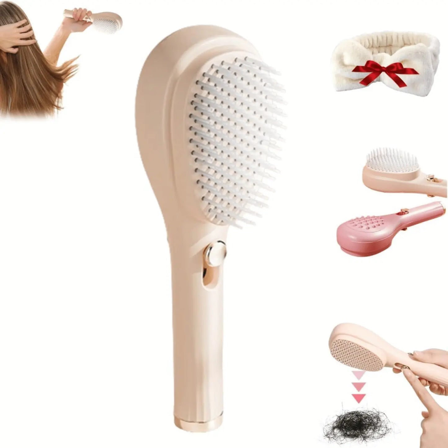 Scalp Massage Comb with Retractable Bristle