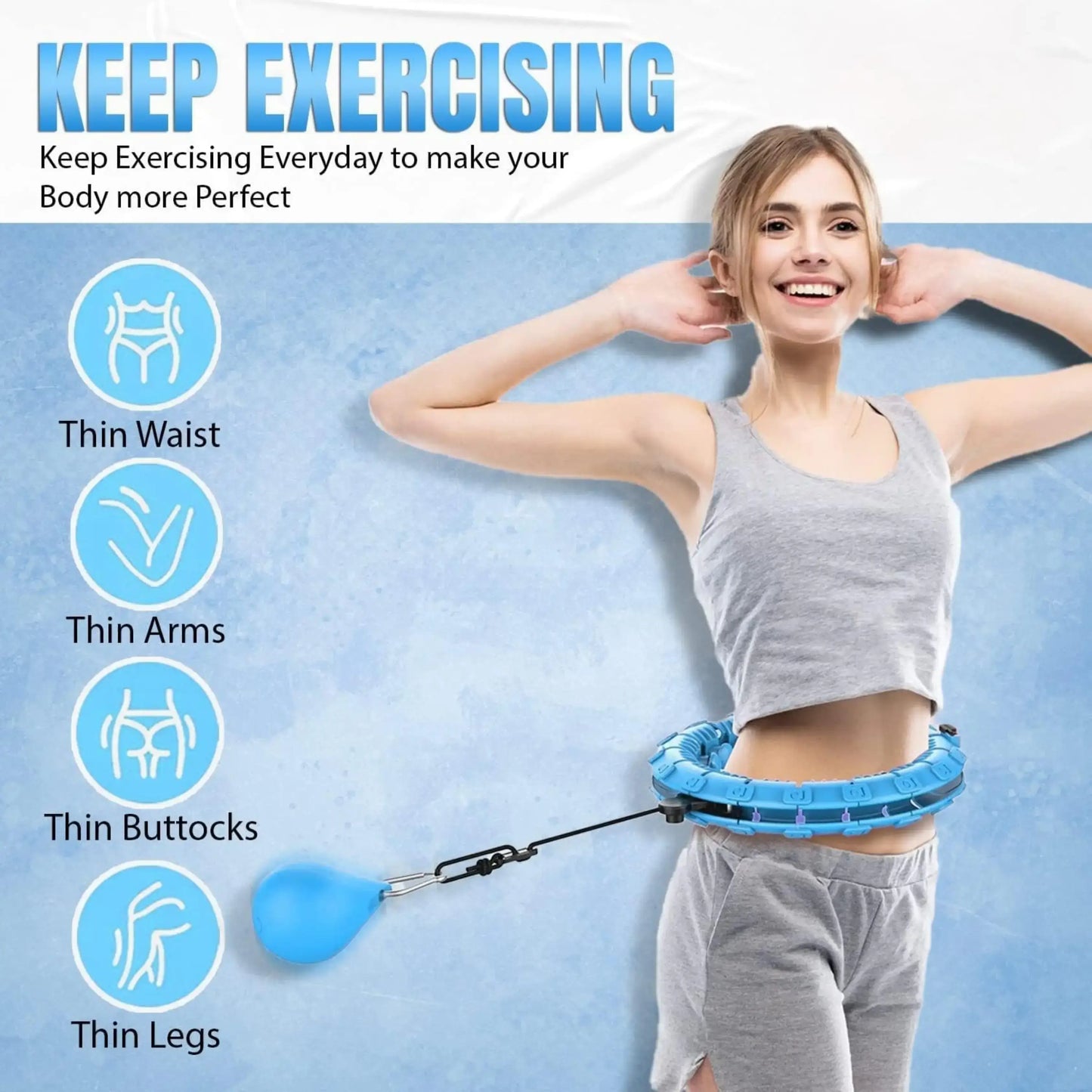 Smart Weighted Hula Hoop for Adults Weight Loss with CounteR
