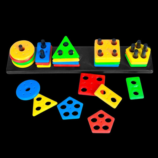 Geometric Stacker Shape Sorter Blocks