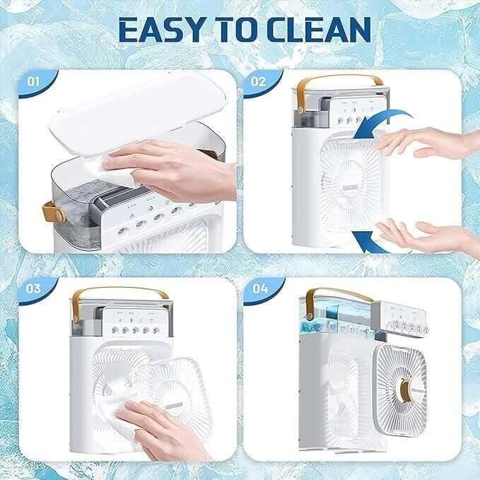 3-in-1 USB Fan | Air Cooler + Humidifier + Silent Cooling