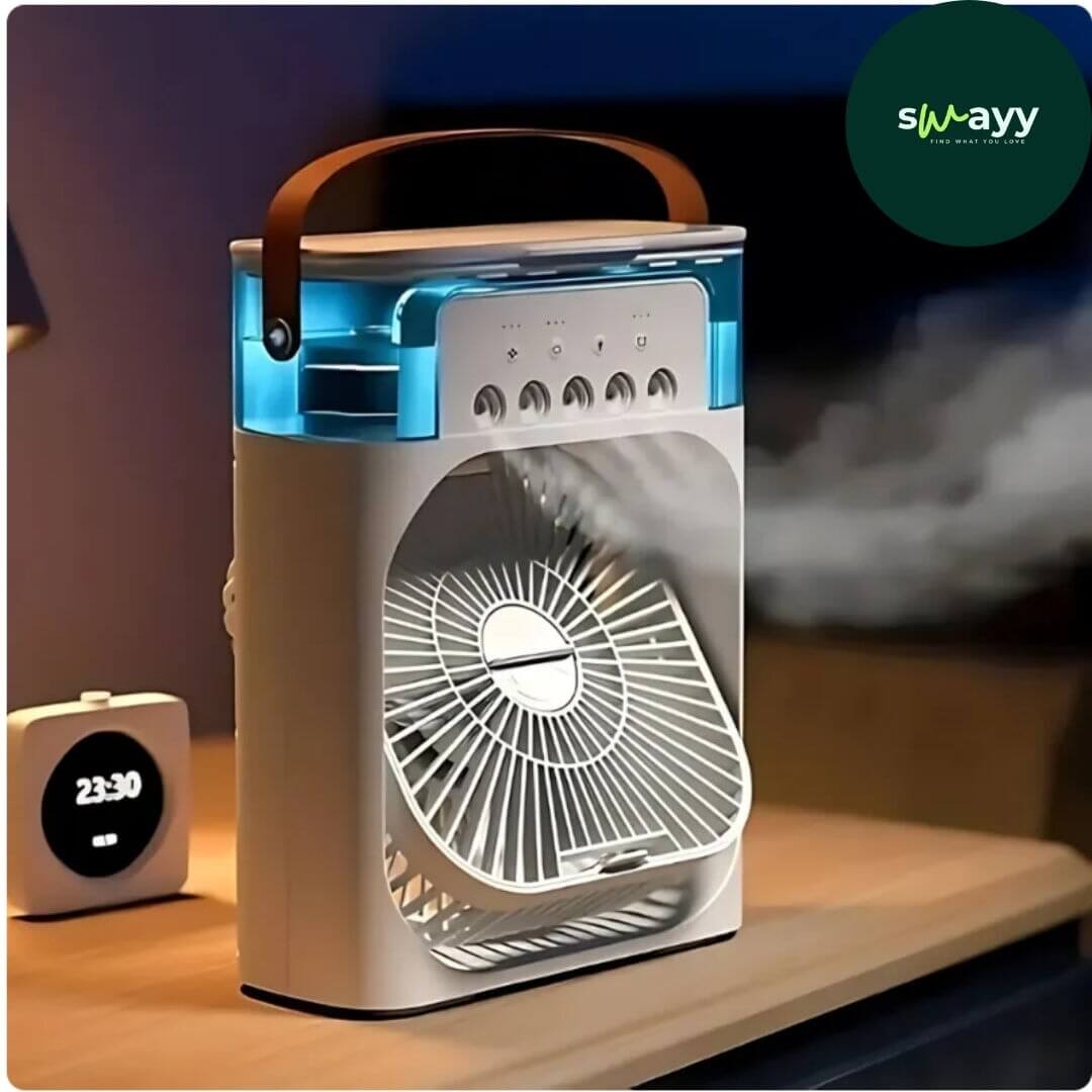 3-in-1 USB Fan | Air Cooler + Humidifier + Silent Cooling