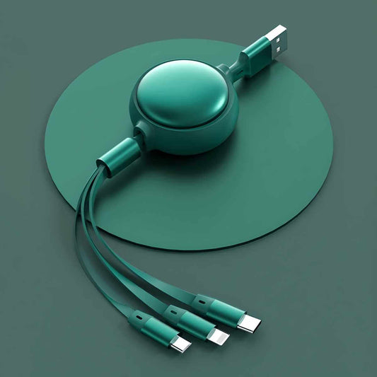 3 in 1 Charging Data Cable green 