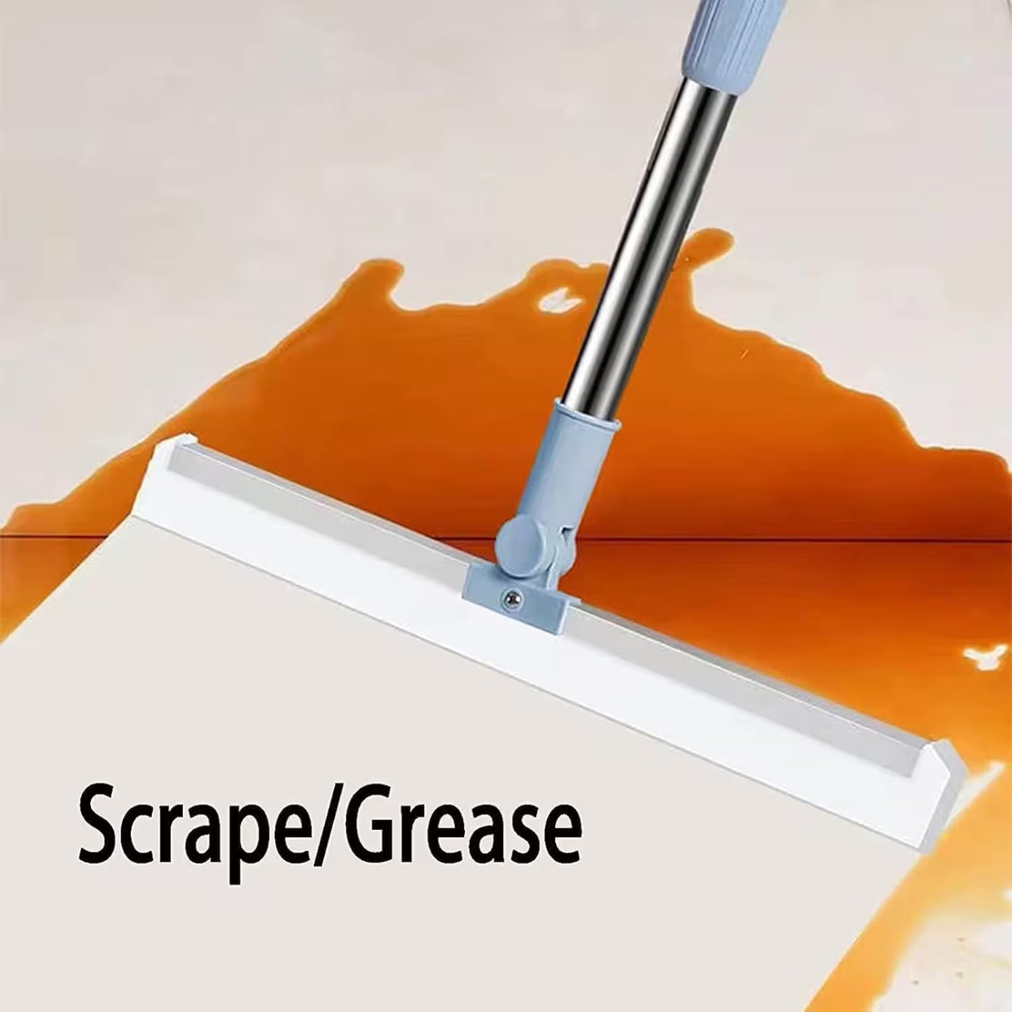 Floor Squeegee Silicone Blade Long Handle