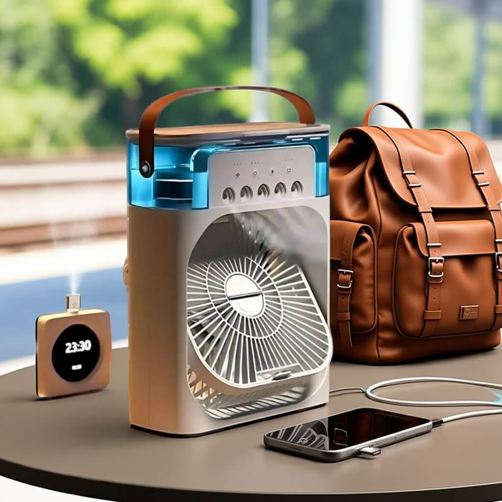 3-in-1 USB Fan | Air Cooler + Humidifier + Silent Cooling