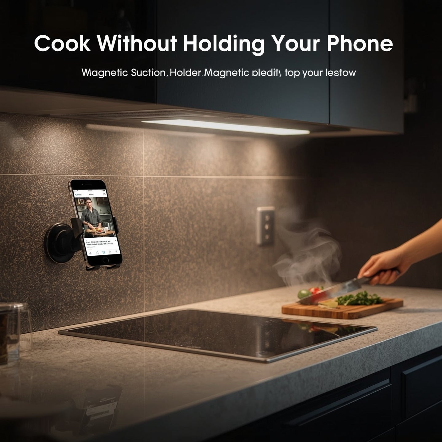 Stick Anywhere! Powerful Magnetic Suction Phone Holder for Car & Home