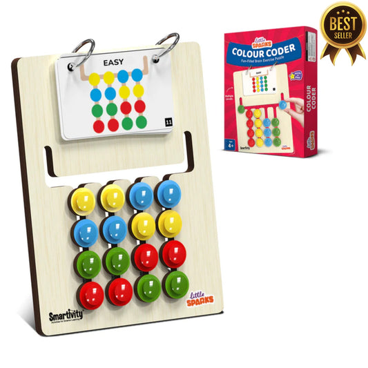 Colour Coder - Kids Montessori Slide Puzzle Game Color & Pattern Matching Learning Toys for Kids