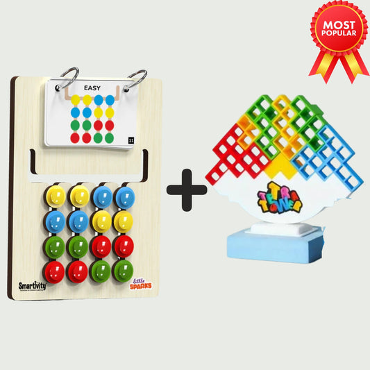 Brain Boosting Fun Combo – Tricky Tower + Color Coder Puzzle (Save More!)
