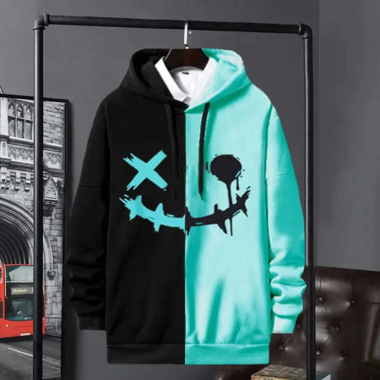 Cotton Printed Full Sleeves Mens Hoodie