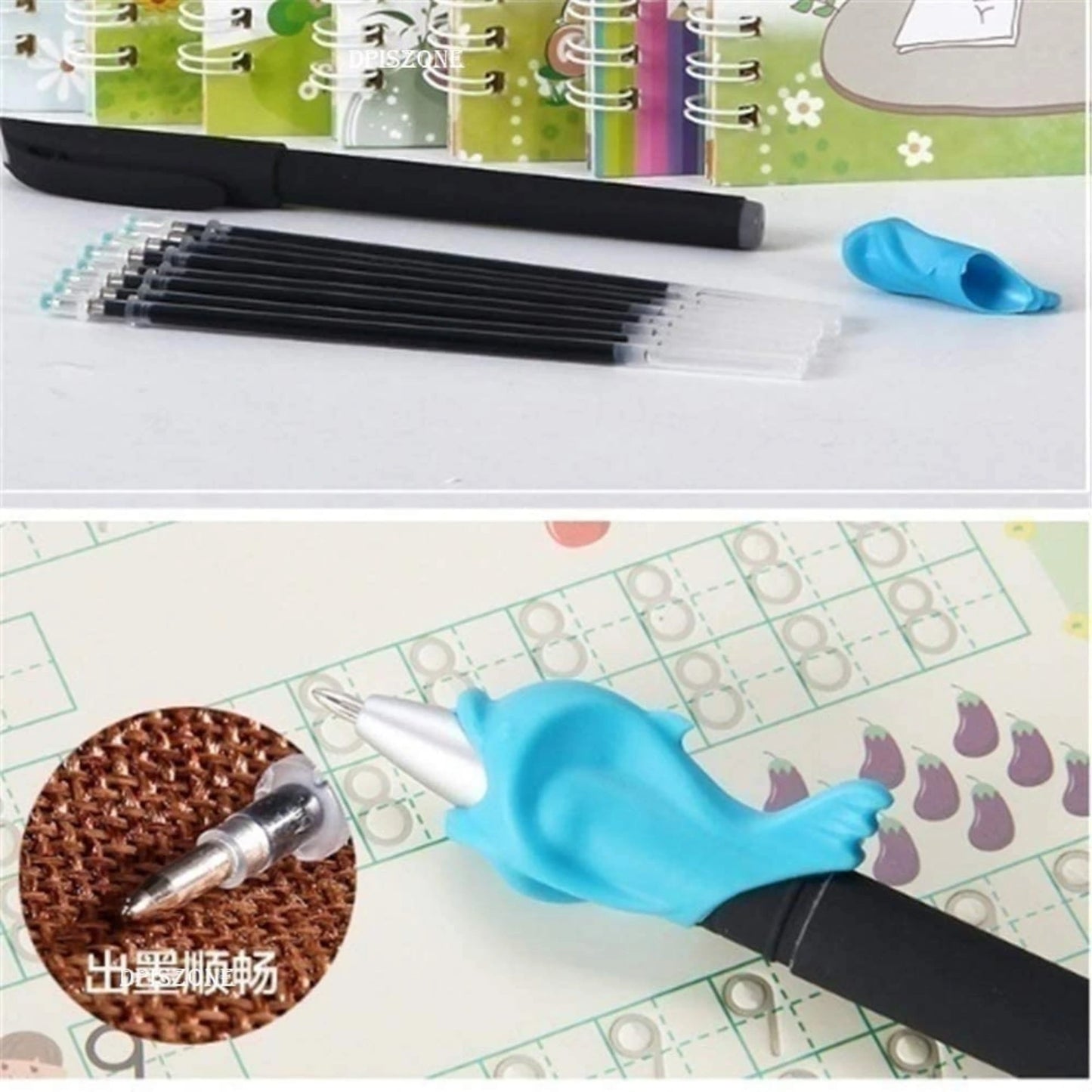 Sank Magic Practice Copybook (4 BOOKS,1 PEN,1 GRIP,10 REFILL)